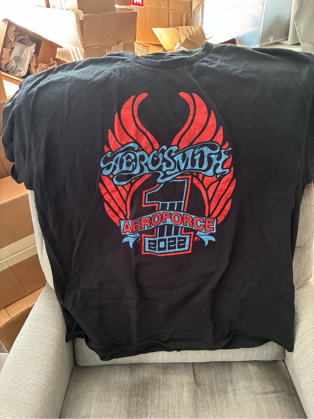 Aerosmith AeroForce 2022 Black Short Sleeve Tee